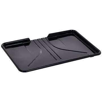 Sweet Home Collection Dish Drainer Drain Board and Utensil Holder Simple Easy to Use, 19" x 12" x 5", Black