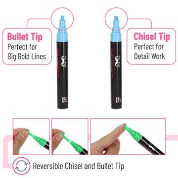 Mr. Pen- Chalk Markers, 6 Pack, Dual Tip, Vibrant Colors, 8 Labels, Chalkboard Markers, Liquid Chalk Markers, Chalk Pens, Chalk Markers for Blackboard, Chalk Board Marker Pens, Chalk Board Markers