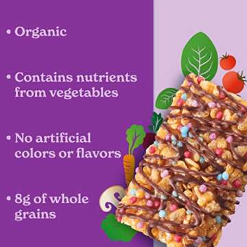 MadeGood Confetti Chocolate Drizzled Crispy Squares, 30 count, Vegan Dark Chocolate