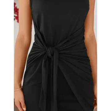 2025 Trendy Women's Summer Mini Dress Sleeveless Bodycon