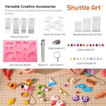 Shuttle Art Polymer Clay Kit with 50 Colors & Tools
