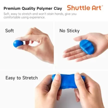 Shuttle Art Polymer Clay Kit with 50 Colors & Tools