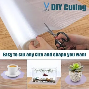 Non-Slip Washable Shelf Liner, 12" x 10' Size