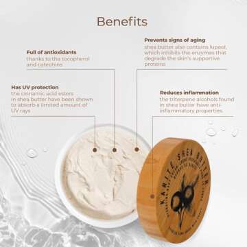 Karité Crème Corps Shea Butter Body Cream | Hydrating Moisturizer for Dry & Sensitive Skin | Der...