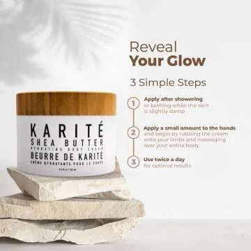 Karité Crème Corps Shea Butter Body Cream | Hydrating Moisturizer for Dry & Sensitive Skin | Dermatologist-Formulated and Approved | Cruelty-free & Hypoallergenic for all Skin Types