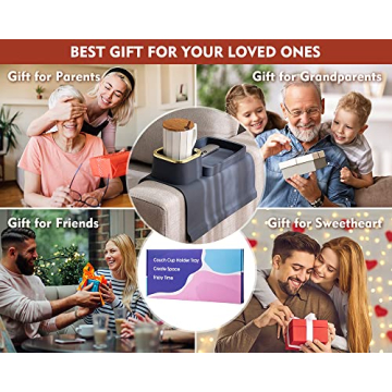 Elimiko Silicone Anti-Spill Anti-Slip Couch Cup Holder Tray