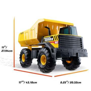 Tonka Steel Classics, Mighty Dump Truck – Made with Steel & Sturdy Plastic, Trucks for Boys, Girls...