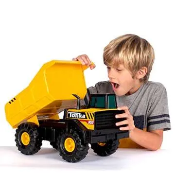 Tonka Steel Classics, Mighty Dump Truck – Made with Steel & Sturdy Plastic, Trucks for Boys, Girls, Toddler, Construction Toys, Birthday, Gift, Ages 3+