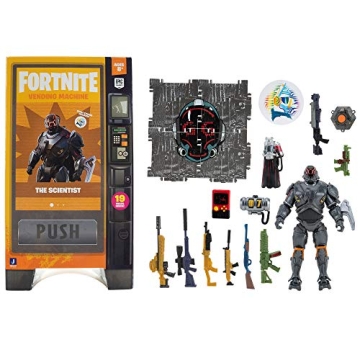 Exciting FORTNITE Vending Machine Action Figure Set with Accessories and Confetti