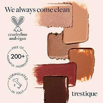 trestique Good Vibes Mascara, Refillable Mascara With Built-In Lash Curler, Sustainable Mascara Eye Makeup, Clean Beauty Black Mascara, Mascara With Curler