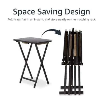 Amazon Basics Foldable TV Dinner Tray Table Set of 4