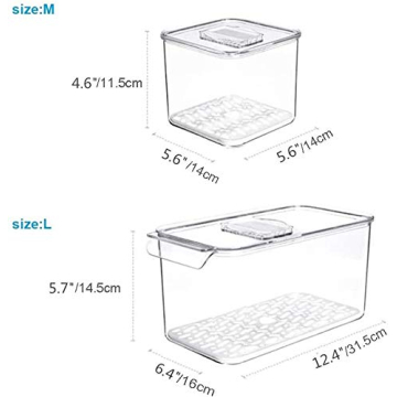SANNO Produce Saver Food Storage Container Set for Freshness