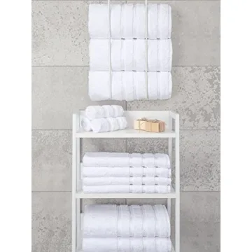 American Soft Linen Luxury 4 Piece Bath Towel Set, 100% Cotton Turkish Bath Towels for Bathroom, 27x54 in Extra Large Bathroom Shower Towels, White Bath Towels