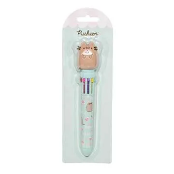 Grupo Erik Pusheen Pen | 10 In 1 Ballpoint Pen With 3D Pusheen Cat Topper | Pusheen Gifts - Pusheen Stationery | Multi Colour Pen | Cute Pen | Kawaii pen - Kawaii Stationery