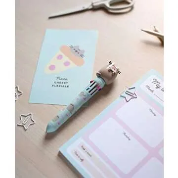 Grupo Erik Pusheen Pen | 10 In 1 Ballpoint Pen With 3D Pusheen Cat Topper | Pusheen Gifts - Pusheen Stationery | Multi Colour Pen | Cute Pen | Kawaii pen - Kawaii Stationery