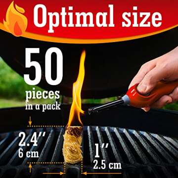 Fire Starters for Campfires Grill BBQ Fireplace, Charcoal Chimney Starter Wood Stove Fire Pit Fatwoo...