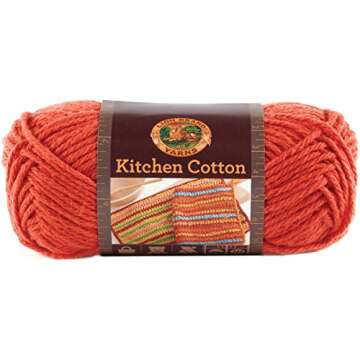 Lion Brand Yarn 831-114 Kitchen Cotton Yarn, Cayenne