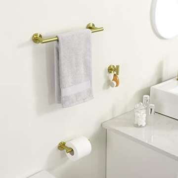 KES Bathroom Hardware Set SUS 304 Stainless Steel 3-Pieces 16 Inch Towel Bar Toilet Paper Holder Tow...