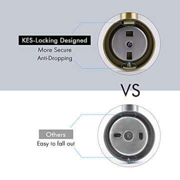 KES Bathroom Hardware Set SUS 304 Stainless Steel 3-Pieces 16 Inch Towel Bar Toilet Paper Holder Towel Hook Brushed Gold Finish, LA20BZ-32