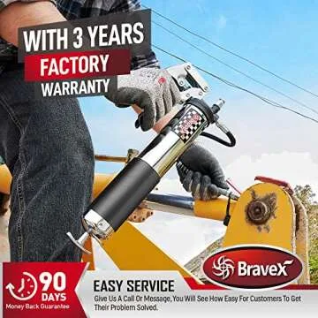 Bravex Heavy Duty Pistol Grip Grease Gun 6000 PSI