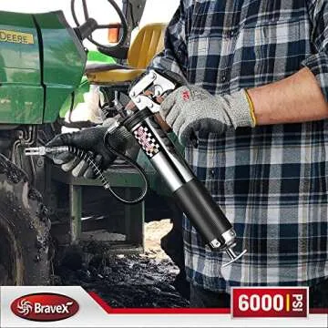 Bravex Heavy Duty Pistol Grip Grease Gun 6000 PSI