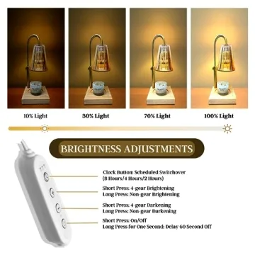 LUCHIA Electric Candle Lamp | Adjustable & Dimmable Wax Warmer