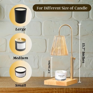 LUCHIA Electric Candle Lamp | Adjustable & Dimmable Wax Warmer