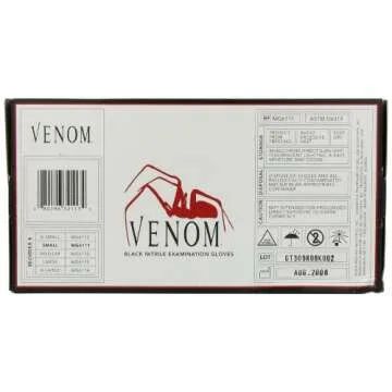 Medline Nitrile Exam Gloves, Powder-Free, Black, 100 Count