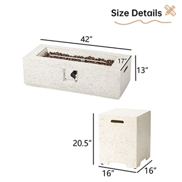 HOMPUS 50,000 BTU Outdoor Fire Pit Table for Cozy Gatherings