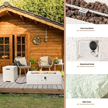 HOMPUS 50,000 BTU Outdoor Fire Pit Table for Cozy Gatherings