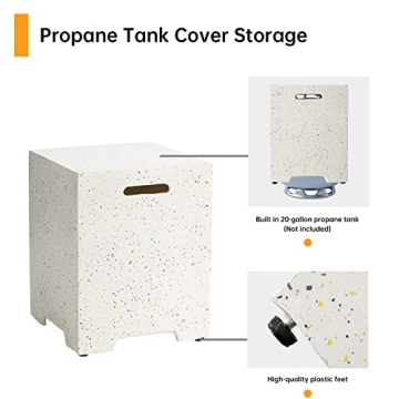 HOMPUS 50,000 BTU Outdoor Fire Pit Table for Cozy Gatherings