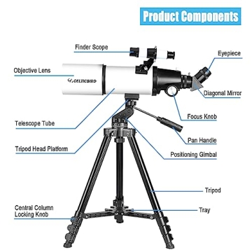 Celticbird High Powered Telescope for Adults with Backpack