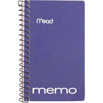 Mead Memo Pads, 8 Pack, Lined College Ruled Paper, Pocket Notebook, Small Spiral Notebooks for Home ...