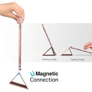 MoKo Case Fit New iPad Air (3rd Generation) 10.5" 2019/iPad Pro 10.5 2017 - Slim Lightweight Smart Shell Stand Cover with Translucent Frosted Back Protector - Rose Gold (Auto Wake/Sleep)