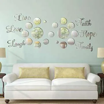 Zonon 3D Mirror Wall Decor Stickers - Motivational Art