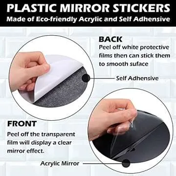 Zonon 3D Mirror Wall Decor Stickers - Motivational Art