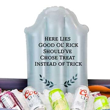40" Inch Inflatable Graveyard Halloween Candy Holder Bowl - Up to 120 Drink Beverage Cooler and Ice Chest Halloween Party - Inflables De Halloween Enfriador Candy Caldron