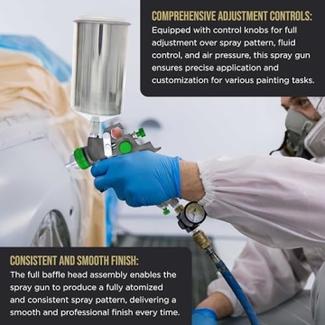 TCP Global HVLP Spray Gun for Heavy Bodied Paints