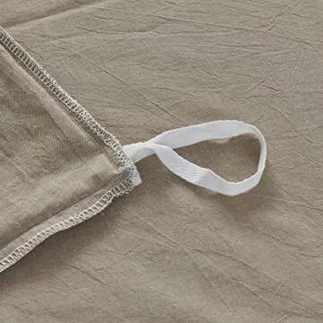 FACE TWO FACE Bedding Duvet Cover Set 3 Pieces 100% Washed Cotton Duvet Cover Linen Like Textured Breathable Durable Soft Comfy (King, Khaki)