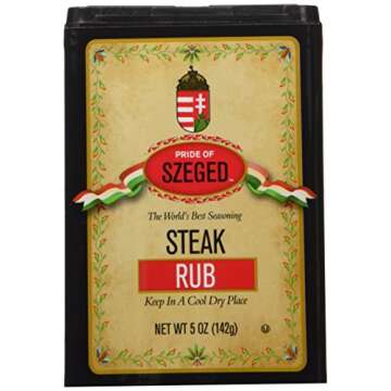 PRIDE OF SZEGED Steak Rub Seasoning - Perfect Blend for Savory Meats