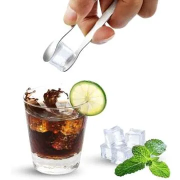 Ice Tongs Sugar Cubes Tongs - Stainless Steel Mini Serving Tongs Appetizers Tongs Small Metal Tongs for Tea Party Coffee Bar (6 PCS)