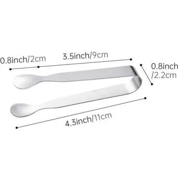 Ice Tongs Sugar Cubes Tongs - Stainless Steel Mini Serving Tongs Appetizers Tongs Small Metal Tongs for Tea Party Coffee Bar (6 PCS)