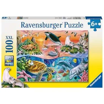 Ravensburger Beautiful Ocean Jigsaw Puzzle | 100 Unique Pieces | Kid-Friendly, Durable & Educational | Perfect for Ages 6 & Up | FSC Certified for Sustainability