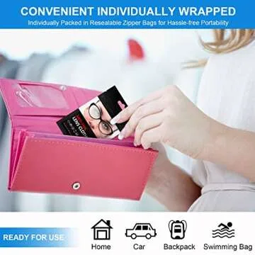 INWISH 3 Pack Reusable Anti Fog Wipes for Glasses