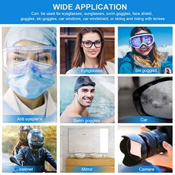 INWISH 3 Pack Reusable Anti Fog Wipes for Glasses