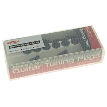 Wilkinson 6 Inline Black E-Z Post Guitar Tuners EZ Post Guitar Tuning Keys Pegs Guitar Machine Heads for Strat Tele