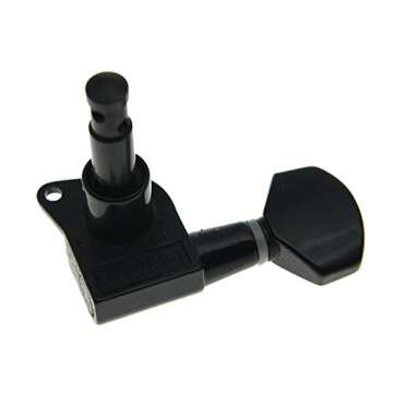 Wilkinson 6 Inline Black E-Z Post Guitar Tuners EZ Post Guitar Tuning Keys Pegs Guitar Machine Heads for Strat Tele