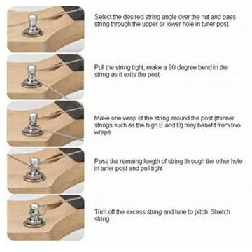 Wilkinson 6 Inline Black E-Z Post Guitar Tuners EZ Post Guitar Tuning Keys Pegs Guitar Machine Heads for Strat Tele