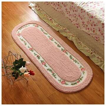 Stay Young Beautiful Rose Flower Area Rugs for Living Room Bedroom Super Soft Bathroom Rugs Non Slip...