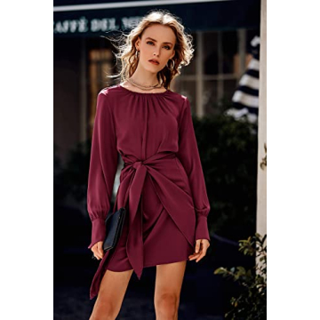 Elegant Satin Dress for Women - PRETTYGARDEN Spring Styles
